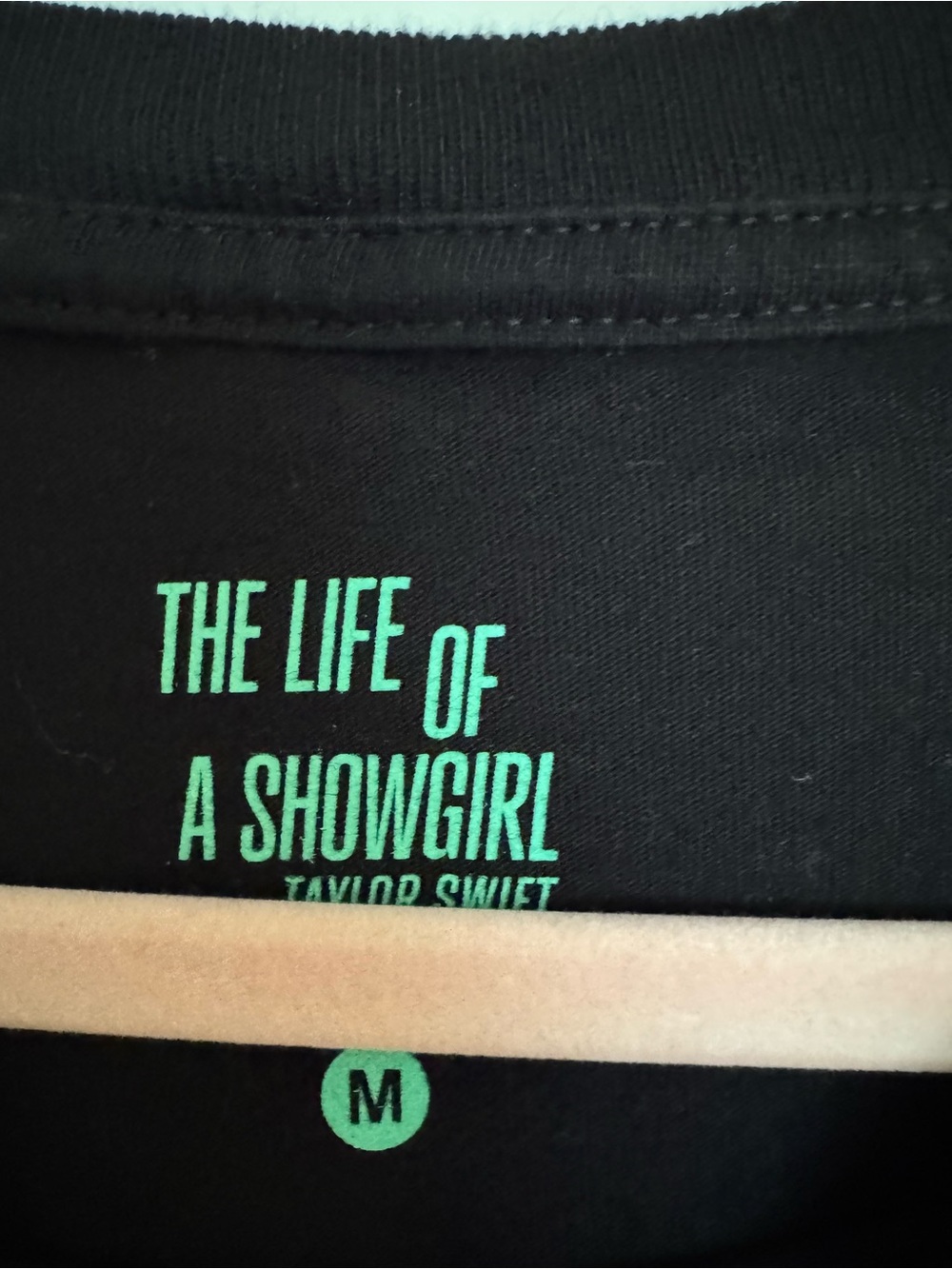 Taylor Swift Black Graphic Tee with Teal & Coral Showgirl Print - Picture 3 of 3